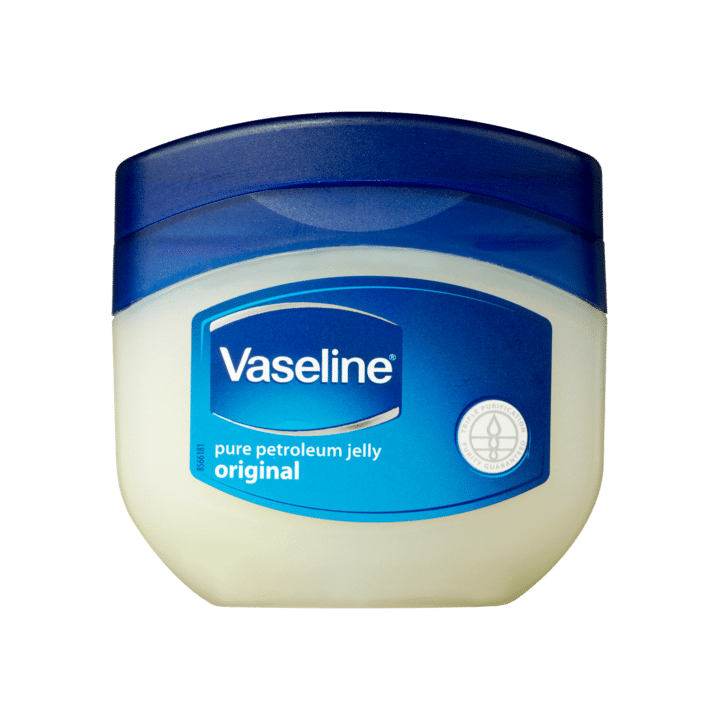 Vaseline pure petroleum jelly jar on a transparent background