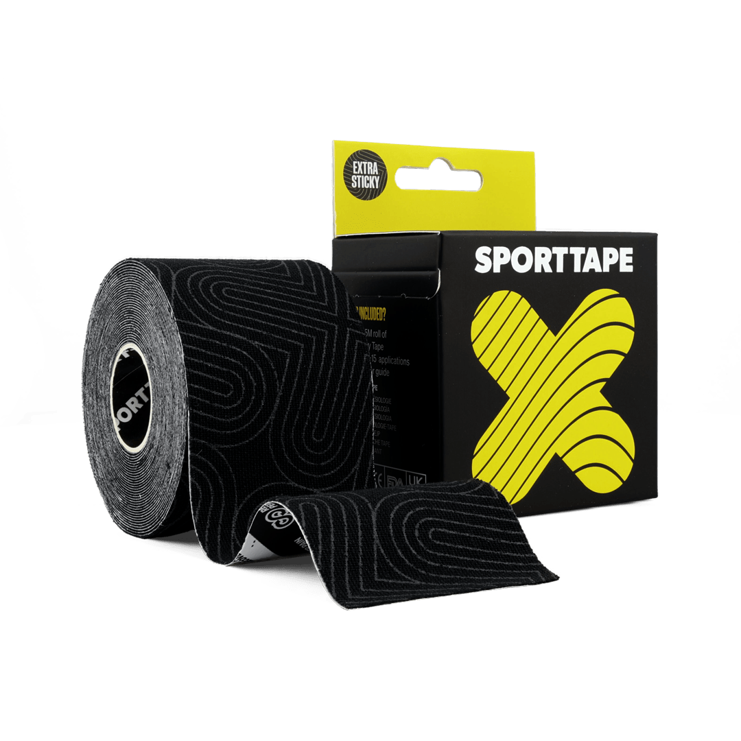 Roll and box of Platinum Kinesiology SPORTTAPE 5cm x 5m